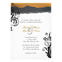 Mountain Sunrise Wedding Invitation