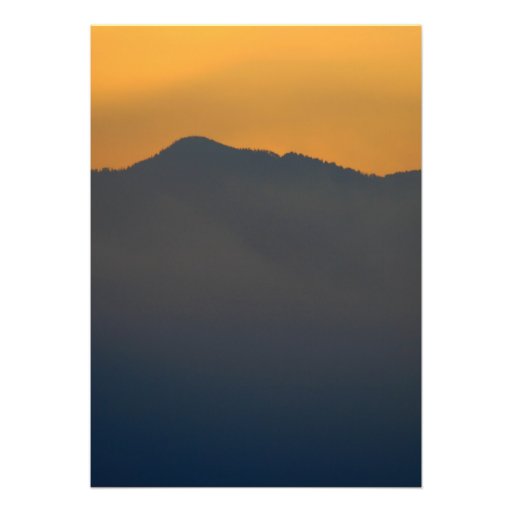 Mountain Sunrise Wedding Invitation