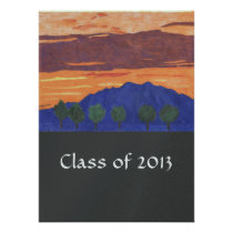 Mountain Sunset - Class of 2013 Grad Announcements invitations