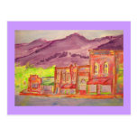 mountain town watercolour sketch post cards