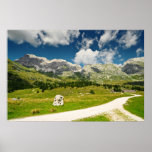 Mountain trail landscape photo print. Italy