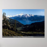 Mountain valley with lake and peaks, British Colum Print