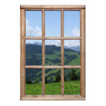 Mountain View from a Window Print