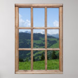 Mountain View from a Window Print