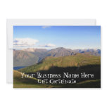 Mountain View; Gift Certificate Personalized Invites