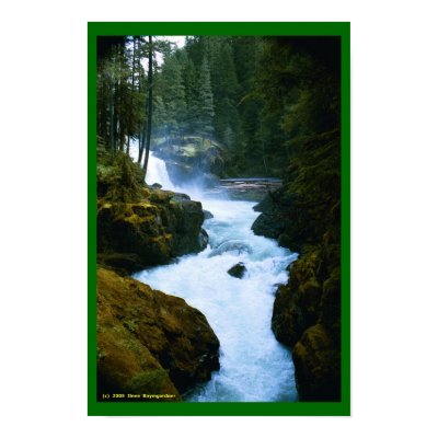 Mountain Waters Print by HappyJackCreations