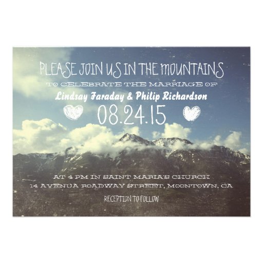 mountain wedding invitations