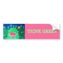 Mountain Whispers - Think Green bumper stickers
