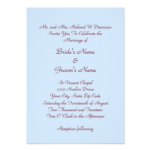 Mountain Wilderness Wedding Invitation