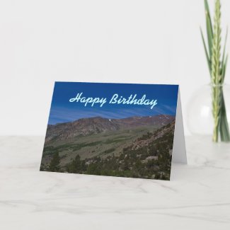 Mountainous Birthday Card card