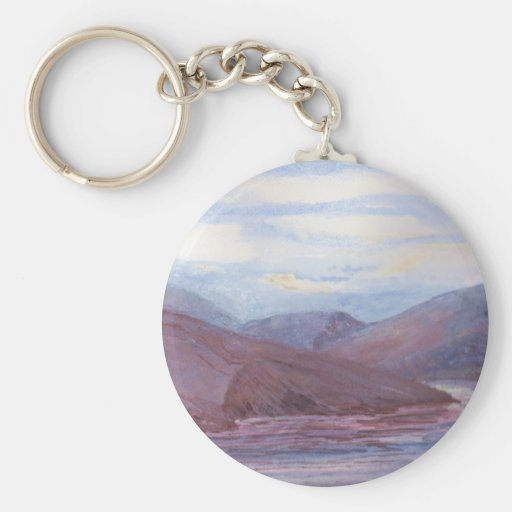 Mountains and Lake Painting Key Chain
