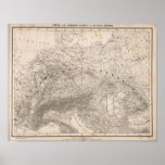 Mountains and Rivers of Europe Poster