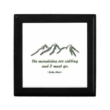Mountains are calling/Snow tipped mtns Jewelry Box