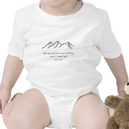 Mountains are calling snowy blizzard baby bodysuit
