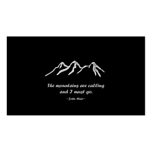 Mountains are calling snowy blizzard business card templates (front side)
