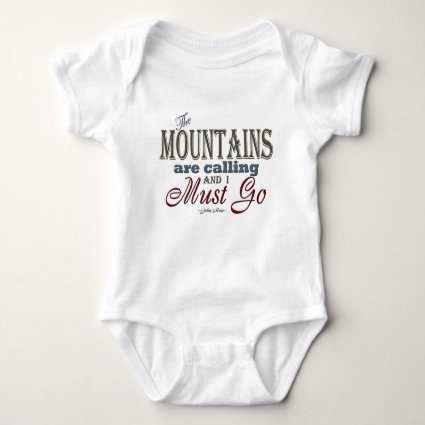 Mountains Calling Typography Quote - John Muir Tees