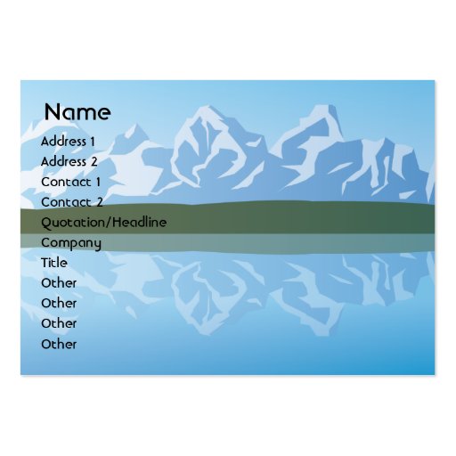 Mountains - Chubby Business Card Templates (front side)