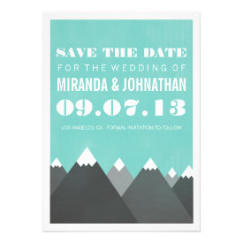 Mountains  Design Photo Save The Date Invites