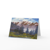 Mountains Greeting Card by Lessandra Mountains Greeting Card