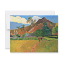 Mountains In Tahiti By Gauguin Paul (Best Quality) Personalized Invitations