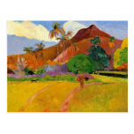 'Mountains in Tahiti' - Paul Gauguin Postcard