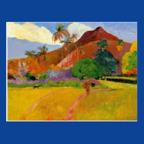 'Mountains in Tahiti' - Paul Gauguin Postcard postcards