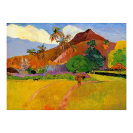 'Mountains in Tahiti' - Paul Gauguin Print print
