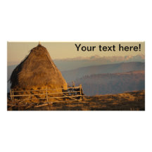 Mountains landscape personalized photo card