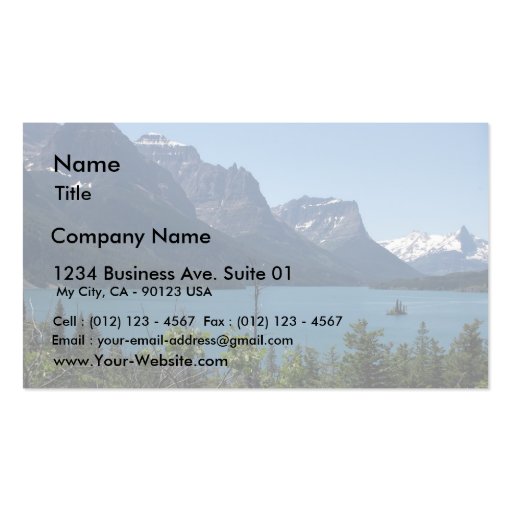 Mountains Maontana Glacier Parks Business Cards (front side)