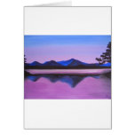 mountains reflected on lake greeting cards