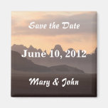 Mountains Save the Date Magnet