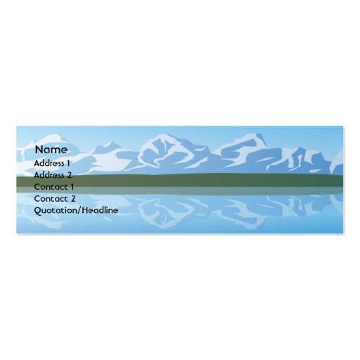 Mountains - Skinny Business Cards (front side)
