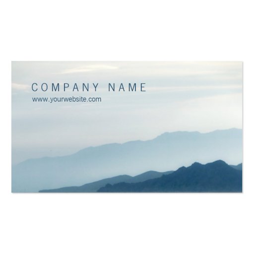Mountains Skyline business card (back side)