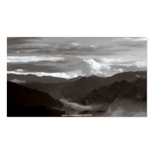 Mountains; The Ethereal/B&W Landscape Business Cards (back side)