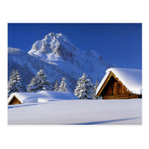 Mountains Winter Snow Post Card