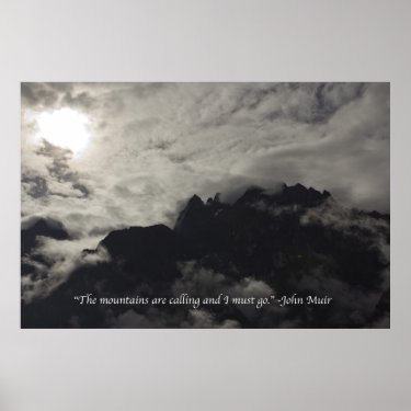 Mountains with Quote - Large Print