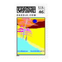 Mountaintop-inverted colours postage by IgnitingImagination Mountaintop-inverted colours postage