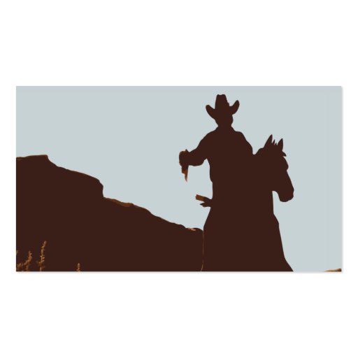 Mounted Cowboy on Horse Western Business Cards (front side)