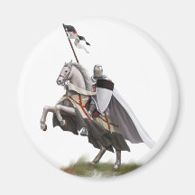 Mounted Knight Templar Fridge Magnets