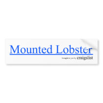 Mounted Lobster Bumpersticker