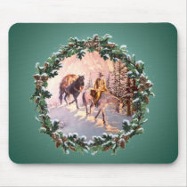 MOUNTIAN MAN & WREATH by SHARON SHARPE mousepads by sharonsharpe MOUNTIAN MAN & WREATH by SHARON SHARPE mousepads