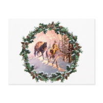 MOUNTIAN MAN & WREATH by SHARON SHARPE postcards by sharonsharpe MOUNTIAN MAN & WREATH by SHARON SHARPE postcards