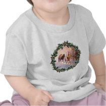 MOUNTIAN MAN & WREATH by SHARON SHARPE t-shirts by sharonsharpe MOUNTIAN MAN & WREATH by SHARON SHARPE t-shirts