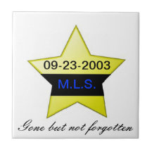 Mourning badge tile