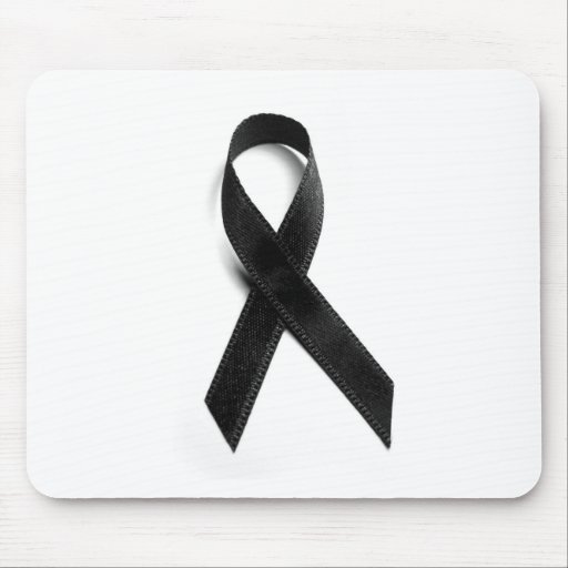 Black Mourning Ribbon Isolated On White With Shadows Stock Photo - Download  Image Now - iStock