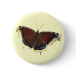 Mourning Cloak butterfly ~ button