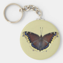 Mourning Cloak Butterfly - Nymphalis antiopa Keychain