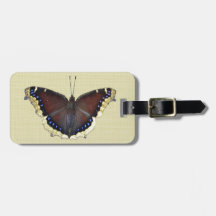 Mourning Cloak Butterfly - Nymphalis antiopa Tag For Luggage