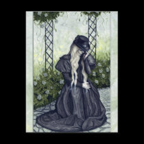 Mourning Garden postcard by elvenstarart Mourning Garden postcard