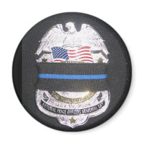 MOURNING THIN BLUE LINE magnets by rimamaria MOURNING THIN BLUE LINE magnets